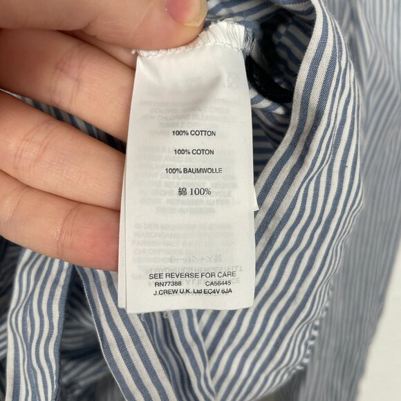 MADEWELL Wrap Top in Indigo Stripe Size: Large - Picture 7 of 8